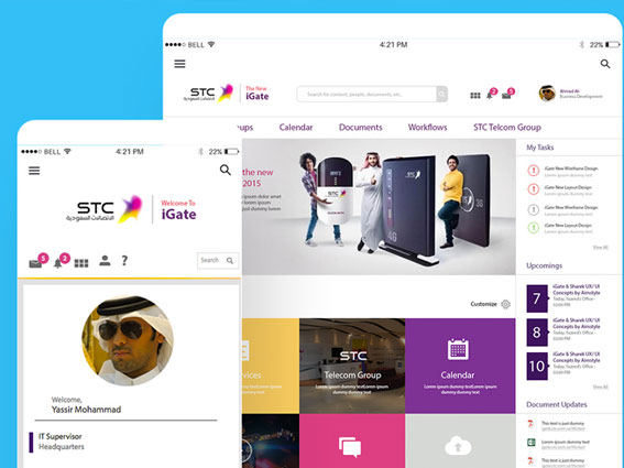Aimstyle تُنجز مشروع بوابة iGate لشركة STC  | Aimstyle Graphics